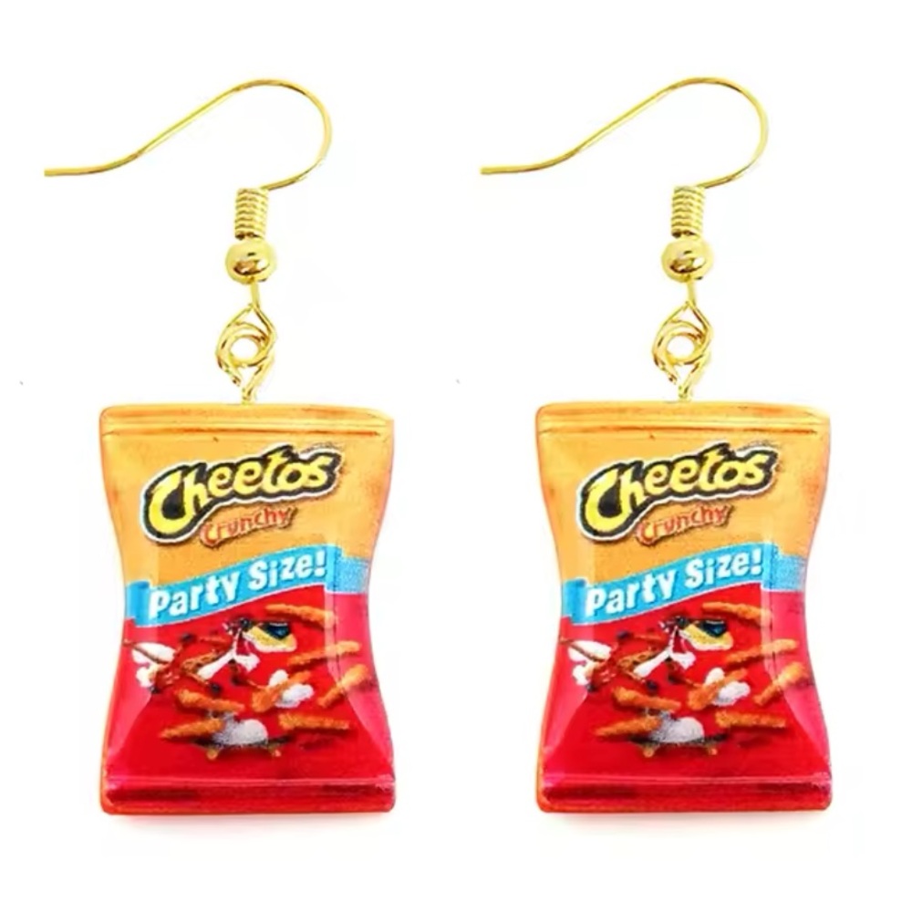 ✨Cheeto Chip Bag Earrings✨